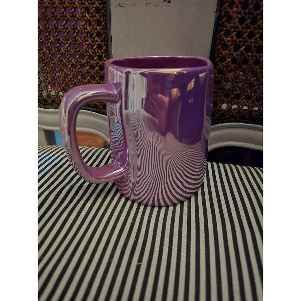 Rae Dunn Halloween Drink Up Witches Purple Luster Mug